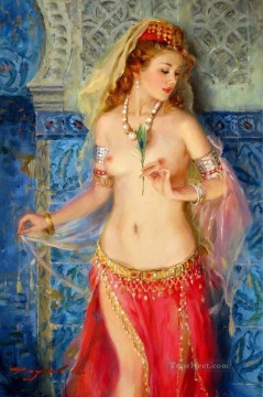 Pretty Lady KR 030 Impresionista desnuda Pinturas al óleo